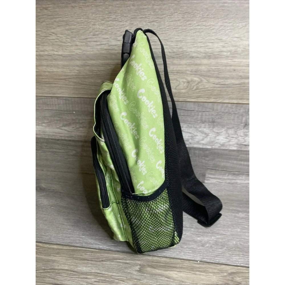 Cookies Rick & Morty Green/Black Small Crossbody Sling Bag Zip Pockets Strap